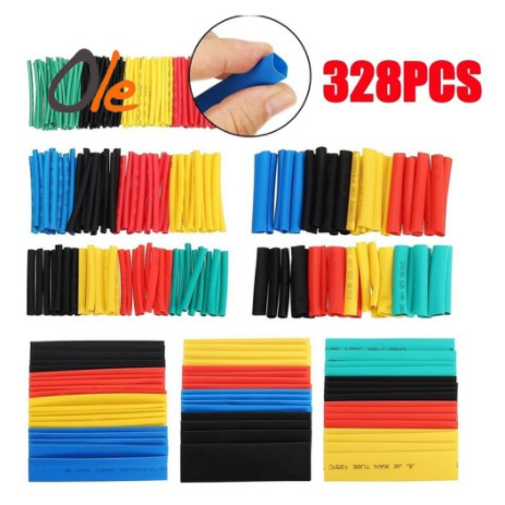 Heat Shrink Tube 328pcs 164pcs Polyolefin Wrap Wire Cable Insulated Sleeving Tubing Set