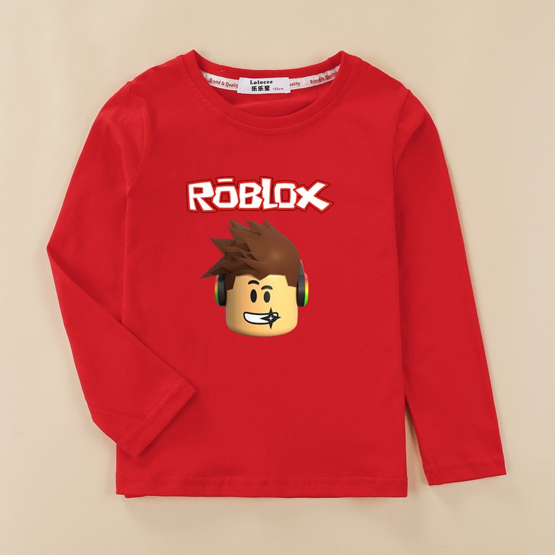 Roblox long sleeve shirt kids fashion tshirt boy spring top | Shopee ...