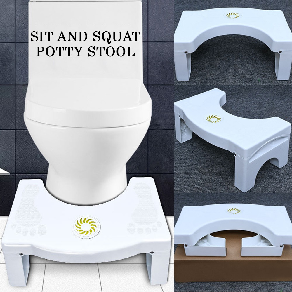 New Portable Squatty ECO Healthy Colon White Sit and Squat Ergo Toilet