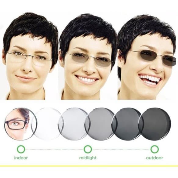 Multicolor Mica Plastic Normal/Plano Lens Progresif Photocromic ...