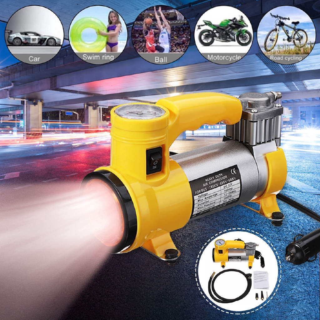 electric air compressor pump car bike tyre inflator