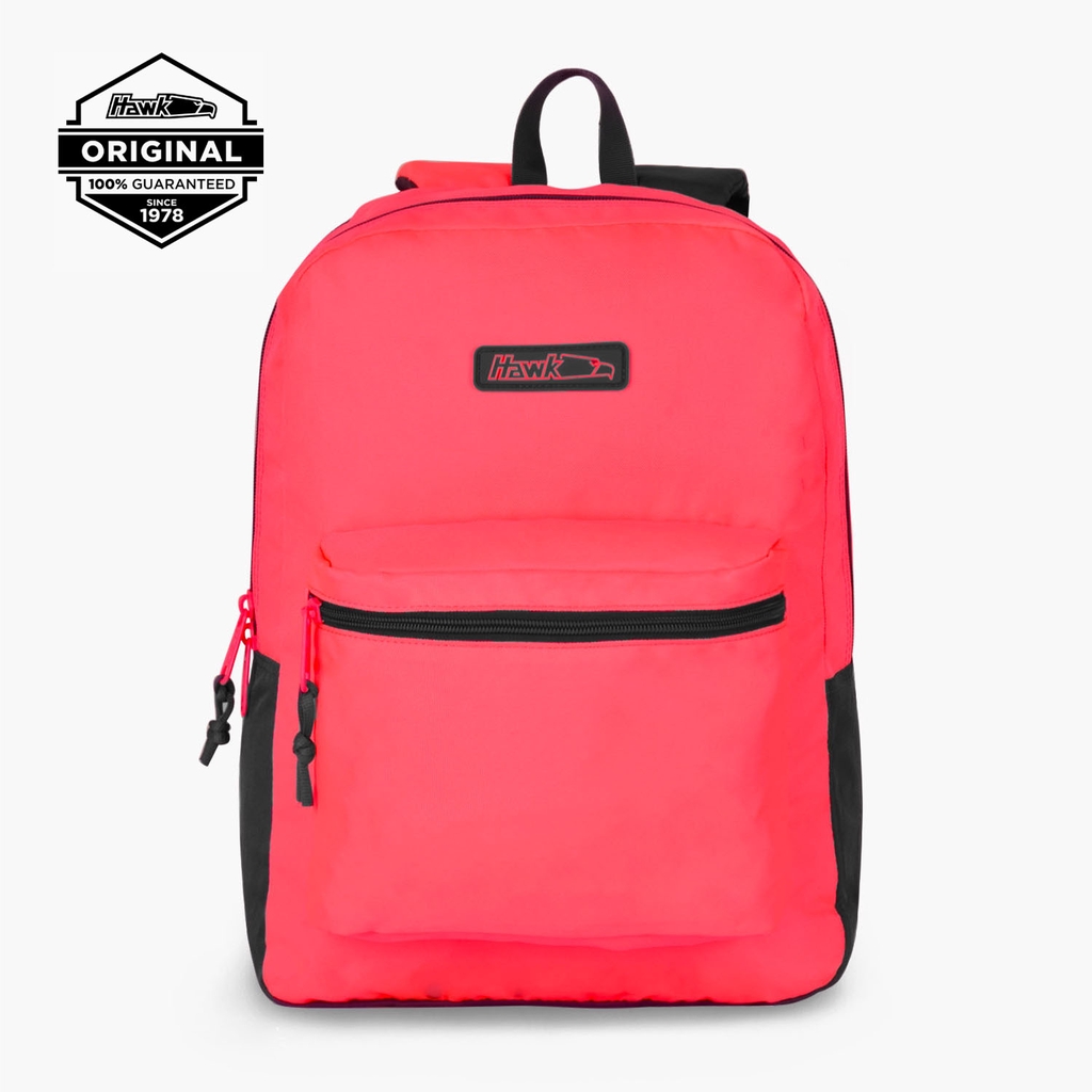 Hawk 4649 Backpack (Fluorescent Red/Charcoal) Shopee Philippines