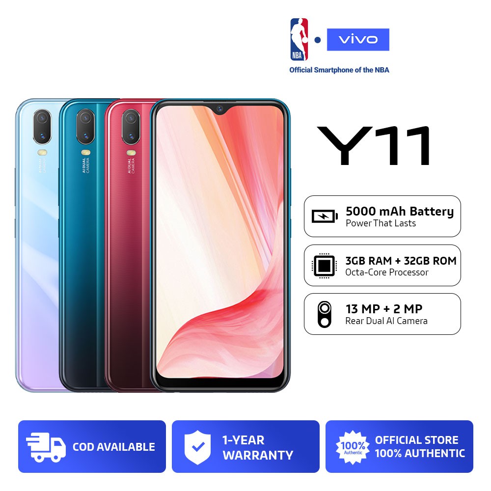 vivo Y11 3GB+32GB 5000mAh SDM439 8MP/13MP+2MP Dual Rear Camera ...