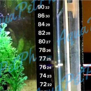 Sticker Aquarium Glass Thermometer Round and Long Strip [Tropical] [Marine]