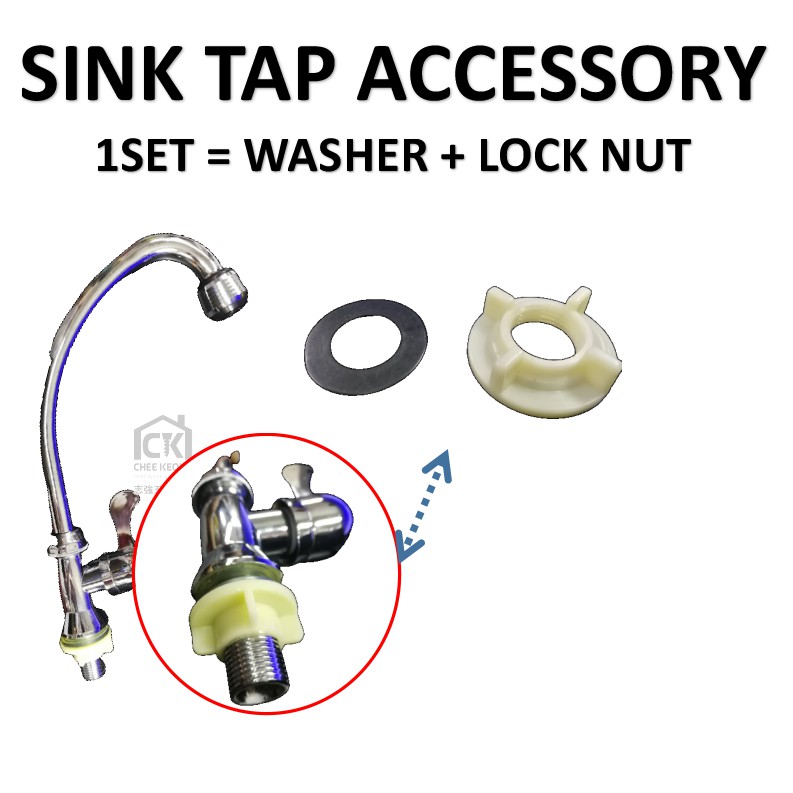 SINK TAP REPLACEMENT ACCESSORY PLASTIC LOCK NUT / FAUCET SEALS LOCK NUT WASHER / GETAH WASHER