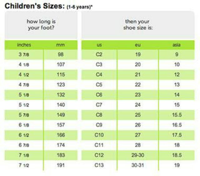 crocs kids sizing