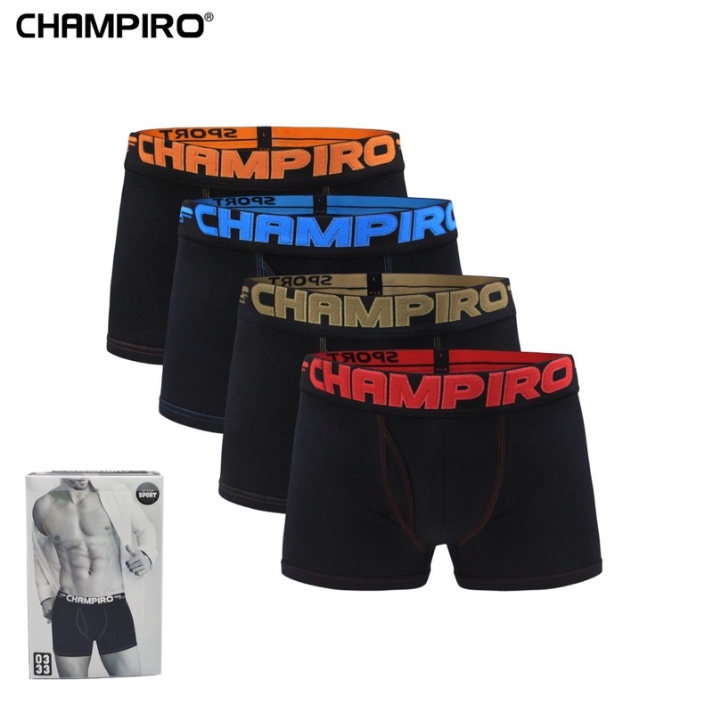 1 box 3 Strands Of Men's Underwear champiro black boxer art 0333 ...