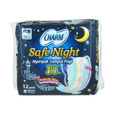 Charm Body Fit Safe Night Wing 35cm Contents 12 Pads