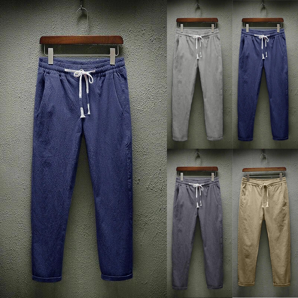 plus size linen joggers