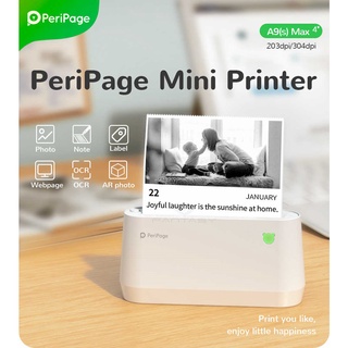 Peripage A9S Max Portable Mini Thermal Printer Wireless Photo Mobile Inkless Printer Waybill Size A6