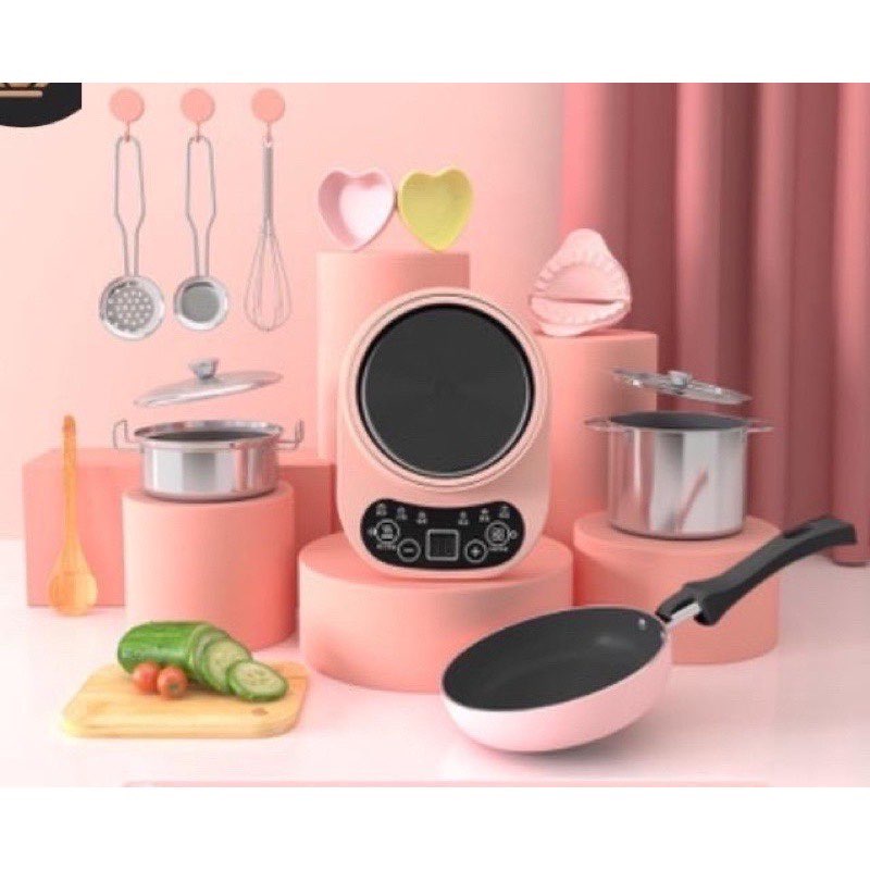 Real Kids Cooking Set Mini Kitchenware Girls/Boys Nonstick Cooking Set Toys Kids Kitchen Toys