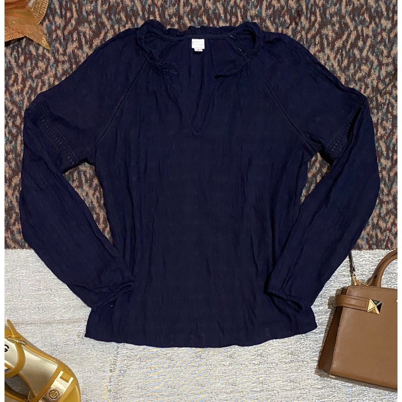Long Sleeves Blouses Medium Shopee Philippines