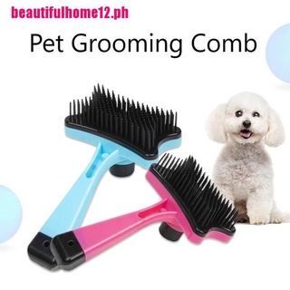 [beautifulhome]Pet Brush Automatic Plastic Shedding Hair Remove Tool Dog Cat Loose Hair Comb