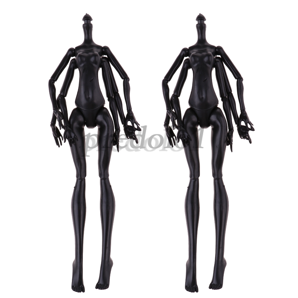 Stylish Nude Doll Body Black Spider Girl Model Toy For  2 pcs 