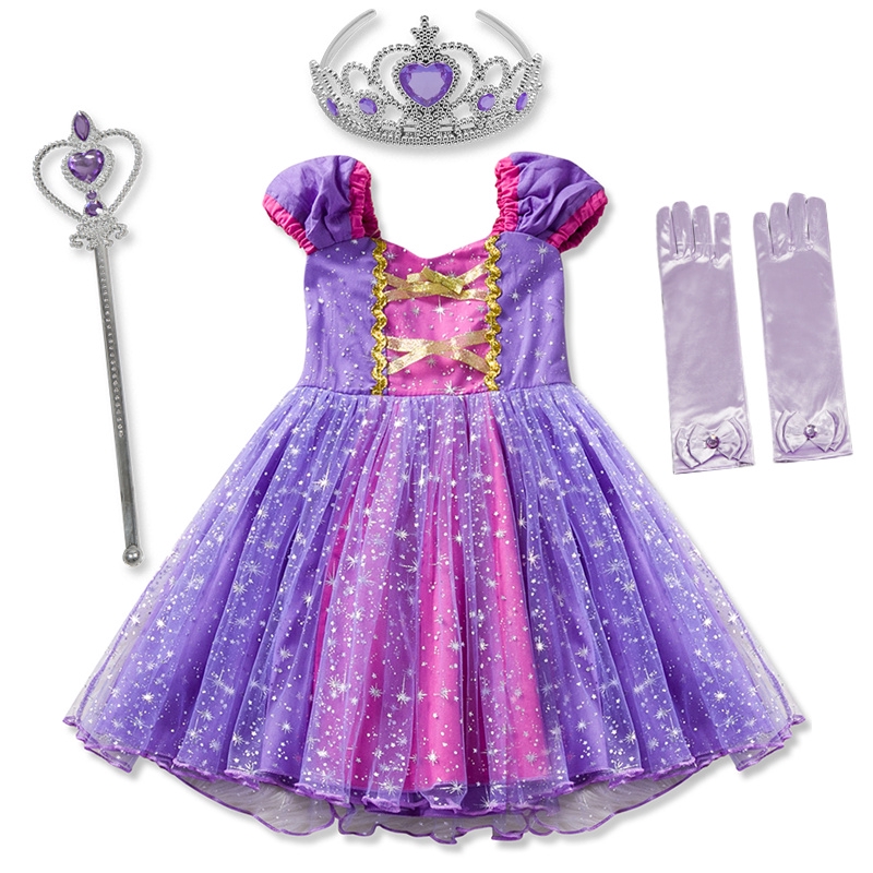 purple color dress for girl