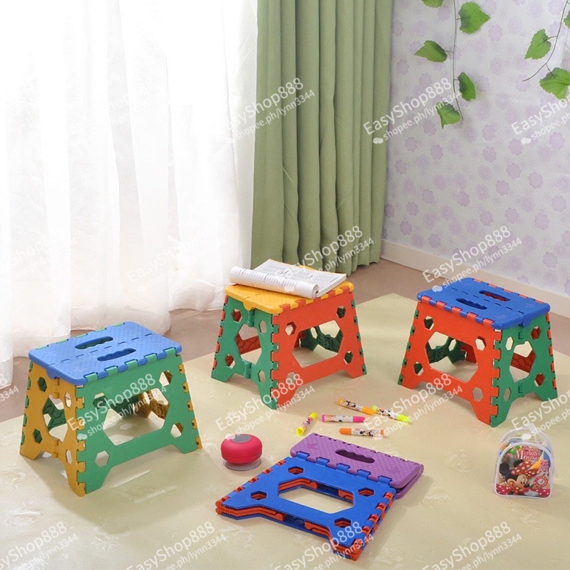 Thicken portable small folding plastic stool/step stool Shopee