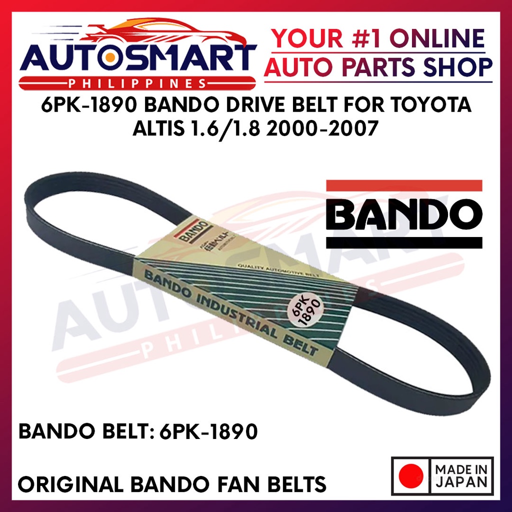 6PK-1890 Bando Drive Belt For Toyota Altis 1.6/1.8 2000-2007 | Shopee ...