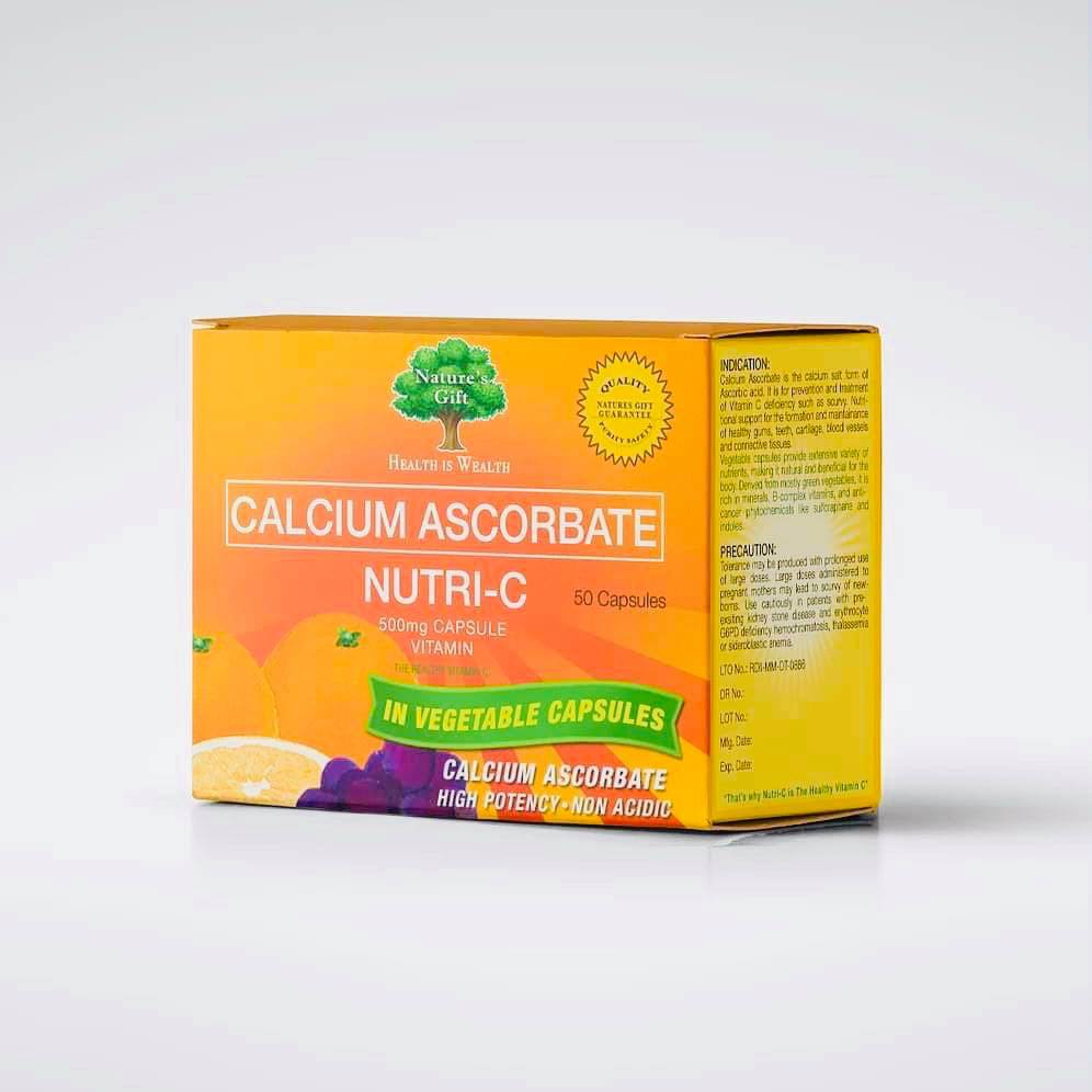 AUTHENTIC NUTRIC nutric Vitamin C Calcium Ascorbate 500mg 50 capsules
