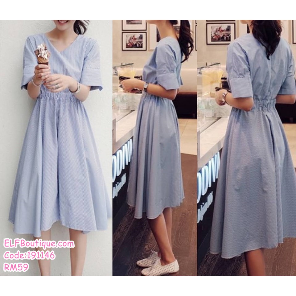 light blue casual dress