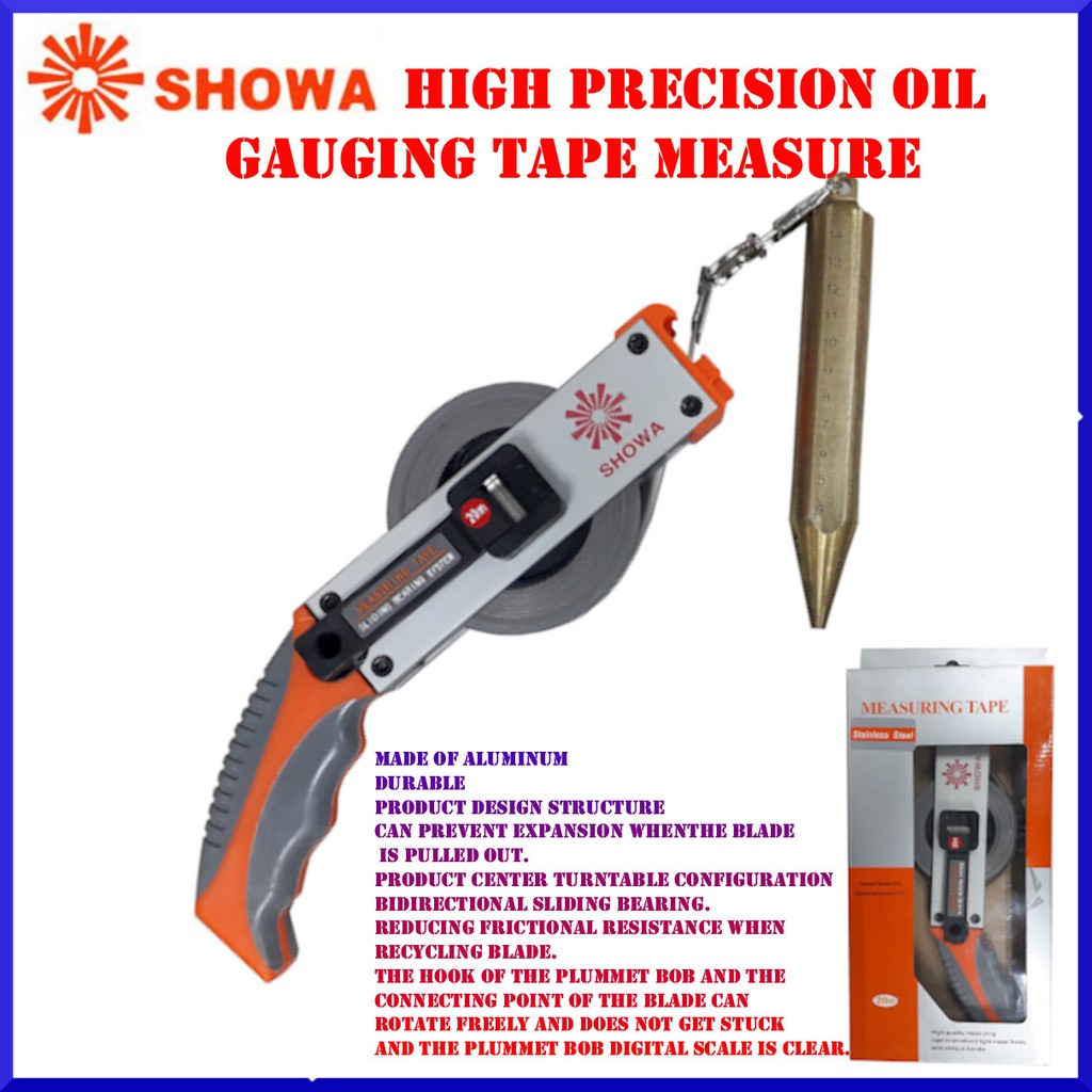 Showa Oil Tank Depth Measuring Tape 30 Meters Fuel Oil Petroleum Oil