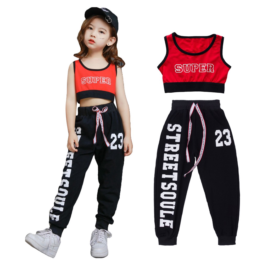 jogger pants and crop top