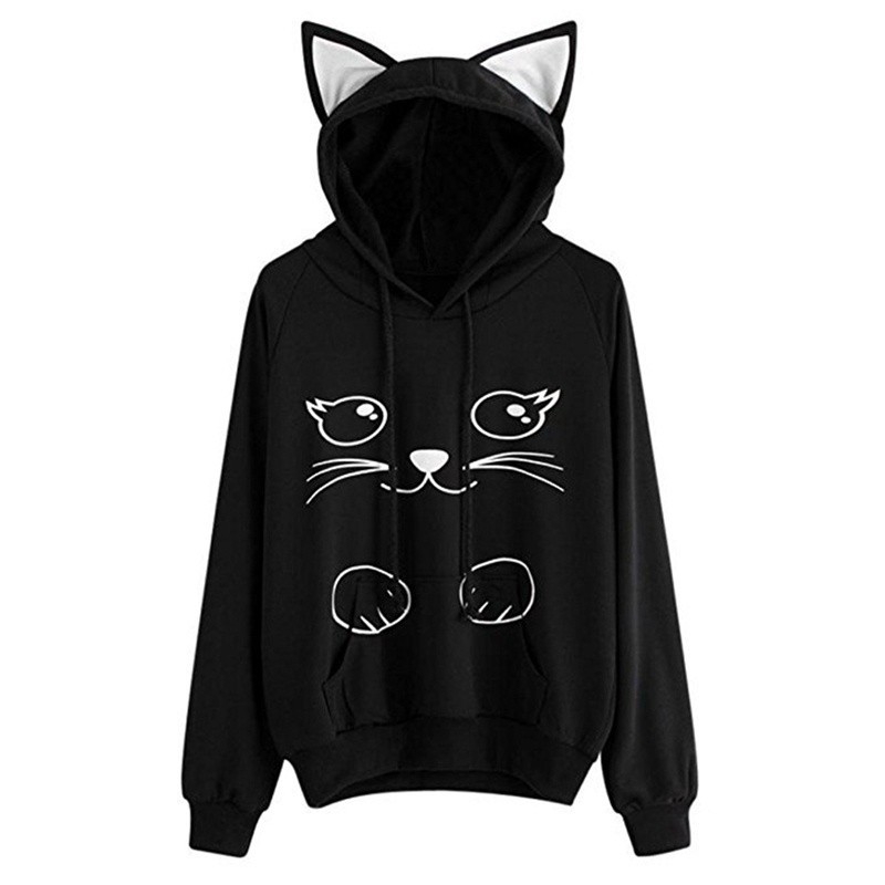 girls cat hoodie