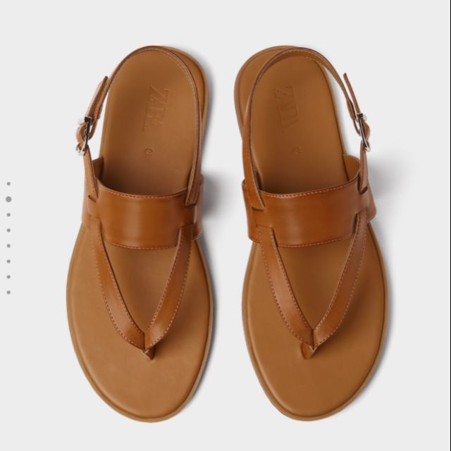 zara men's leather sandals