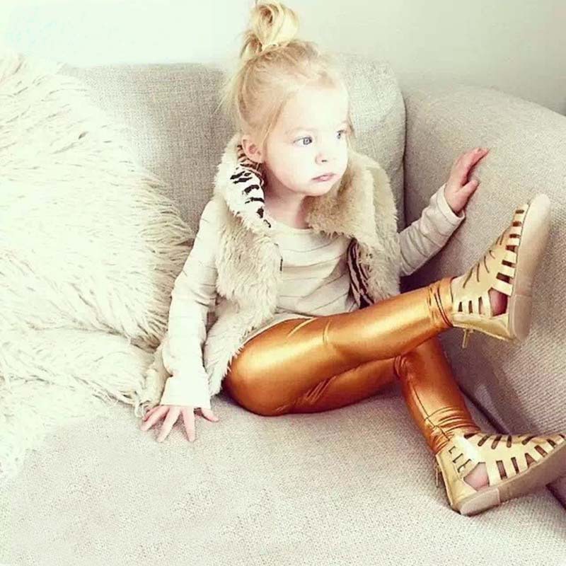 baby metallic leggings