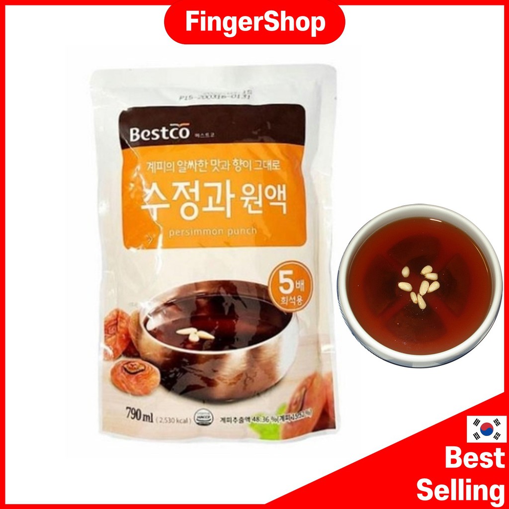 Korean Traditional Drink Bestco Sujeonggwa 水正果 Cinnamon Punch Sweet Tea Undiluted Solution 790ml 5 Times Dilution Large Capacity Cinnamon Punch For Restaurants And Businesses Shopee Philippines