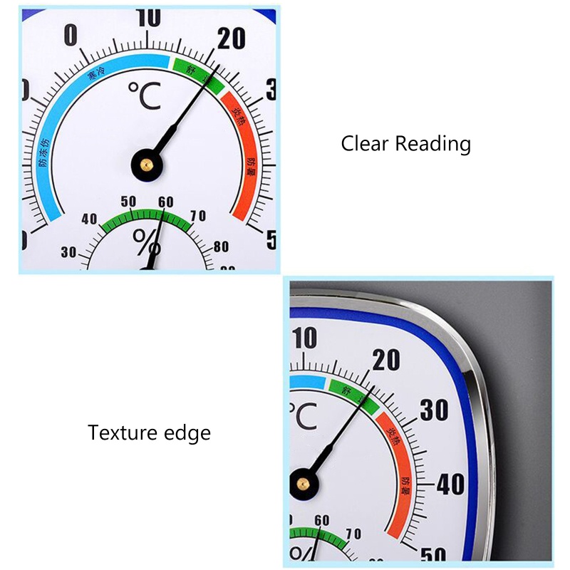 folღ Analog Thermometer Hygrometer Temperature Monitor Humidity Gauge Indoor Outdoor