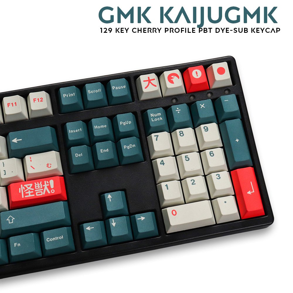 GMK Kaiju Keycap PBT 129 Keys Cherry Profile DYE-SUB Keycaps For MX ...