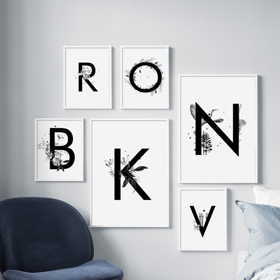 white wall letters