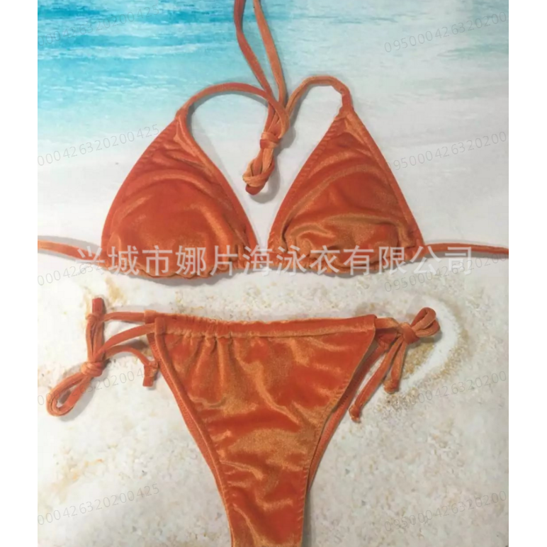 velvet push up bikini