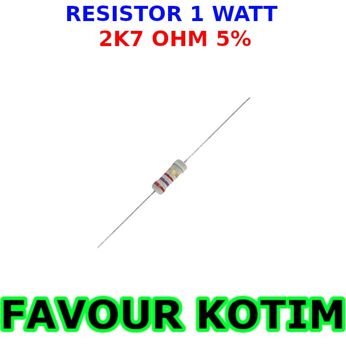 Resistor 2k7 2 7k Ohm 1 W Watt 1w 5 Percent Shopee Philippines