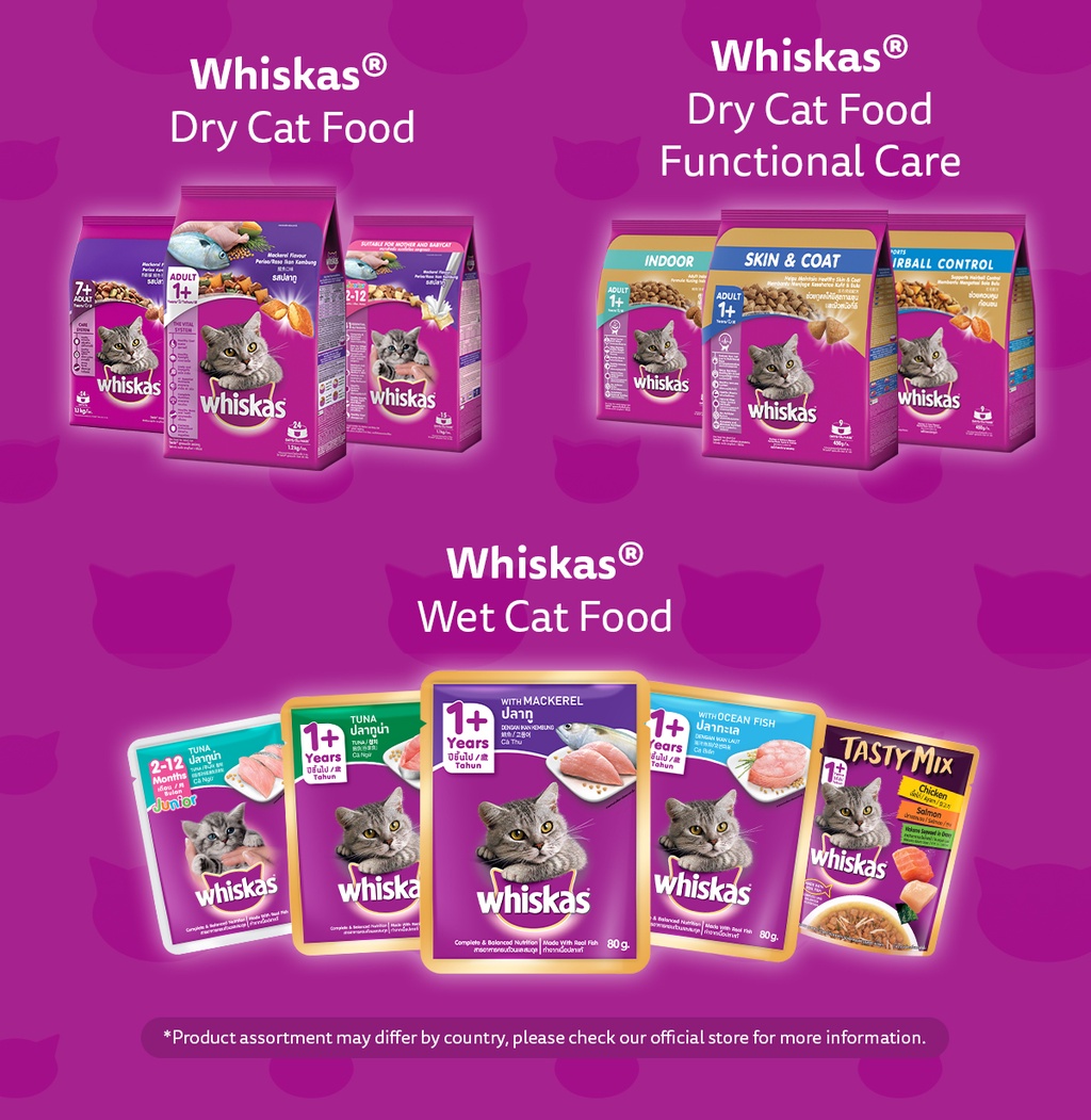 WHISKAS Junior Dry Kitten Food Ocean Fish Flavor with Milk, 450g. Pet