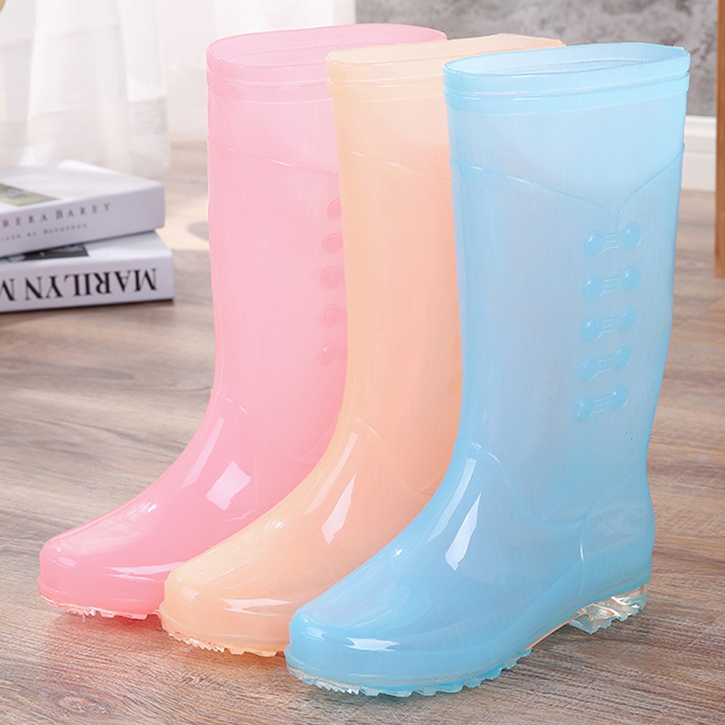 ladies pink rain boots