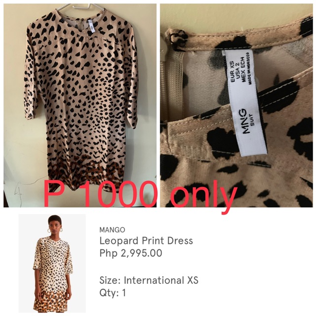 mango leopard print dress