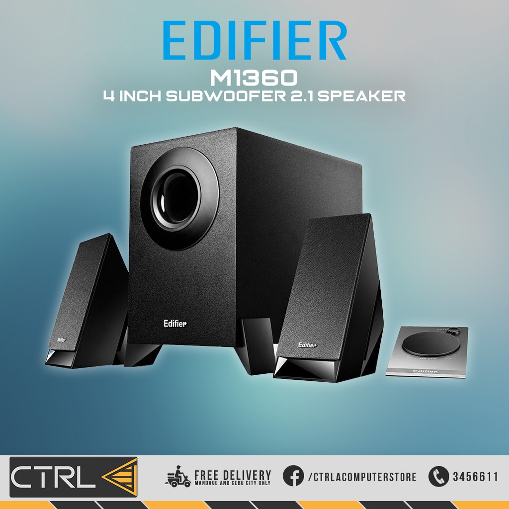 Edifier M1360 2.1 speaker with quality satellites and subwoofer 4