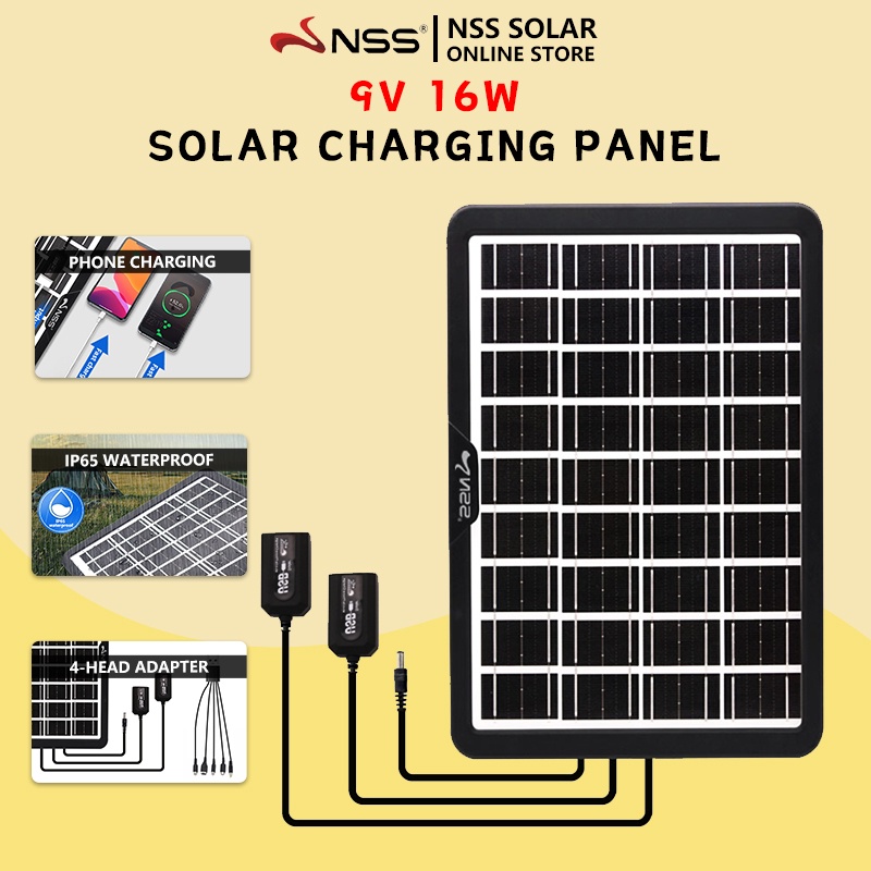 NSS 16W Solar Panel Phone Charger Multifunctional Waterproof Solar