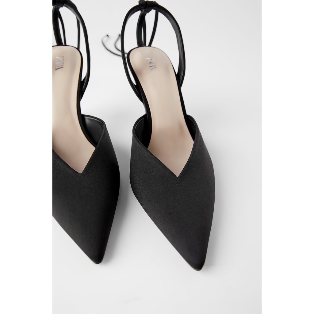 zara tie up sandals