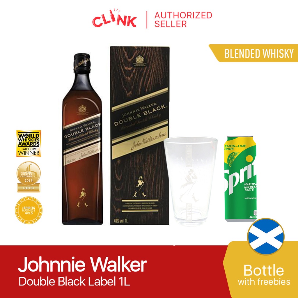 Johnnie Walker Double Black Label 1L Blended Scotch Whisky with