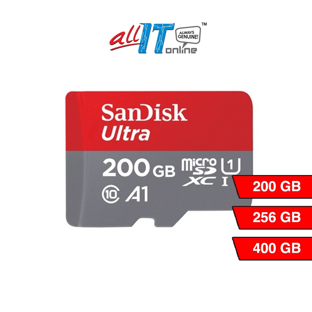 Sandisk ultra a1 class 10 micro sd memory card 200gb 256gb 400gb