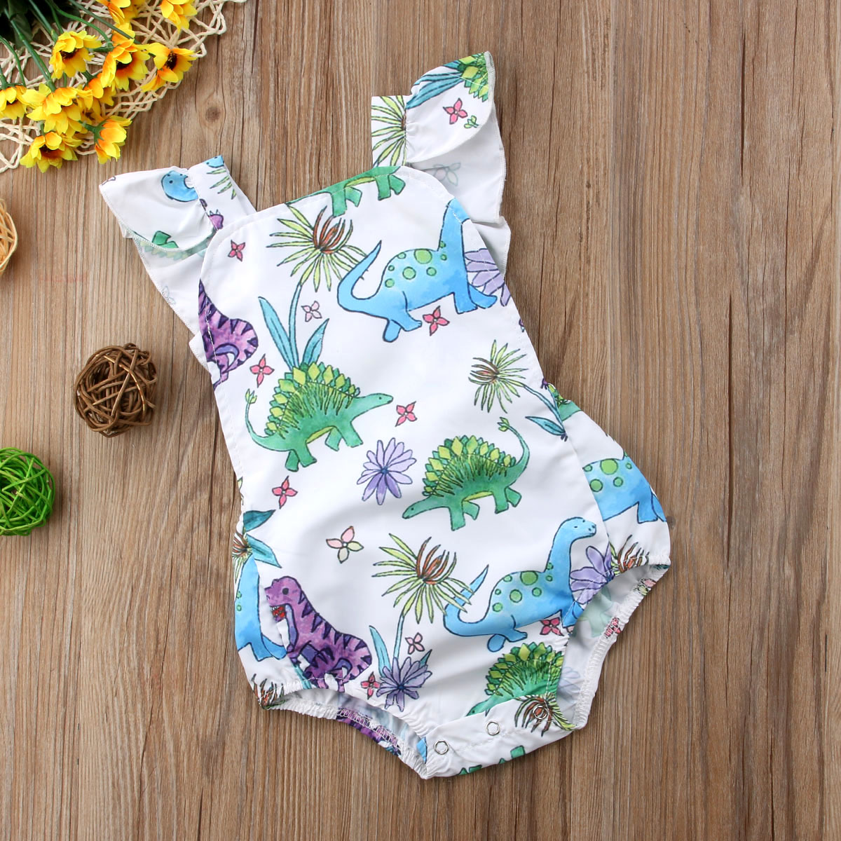 baby girl dinosaur romper