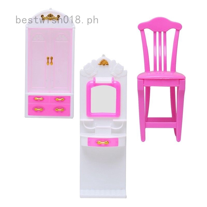 pink plastic dollhouse