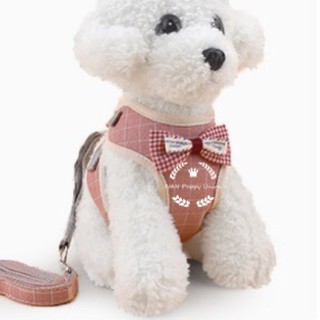 [Pet Shop]Dog Cat 100% Cotton Adjustable Harness w/ Leash (S/M/L) #6