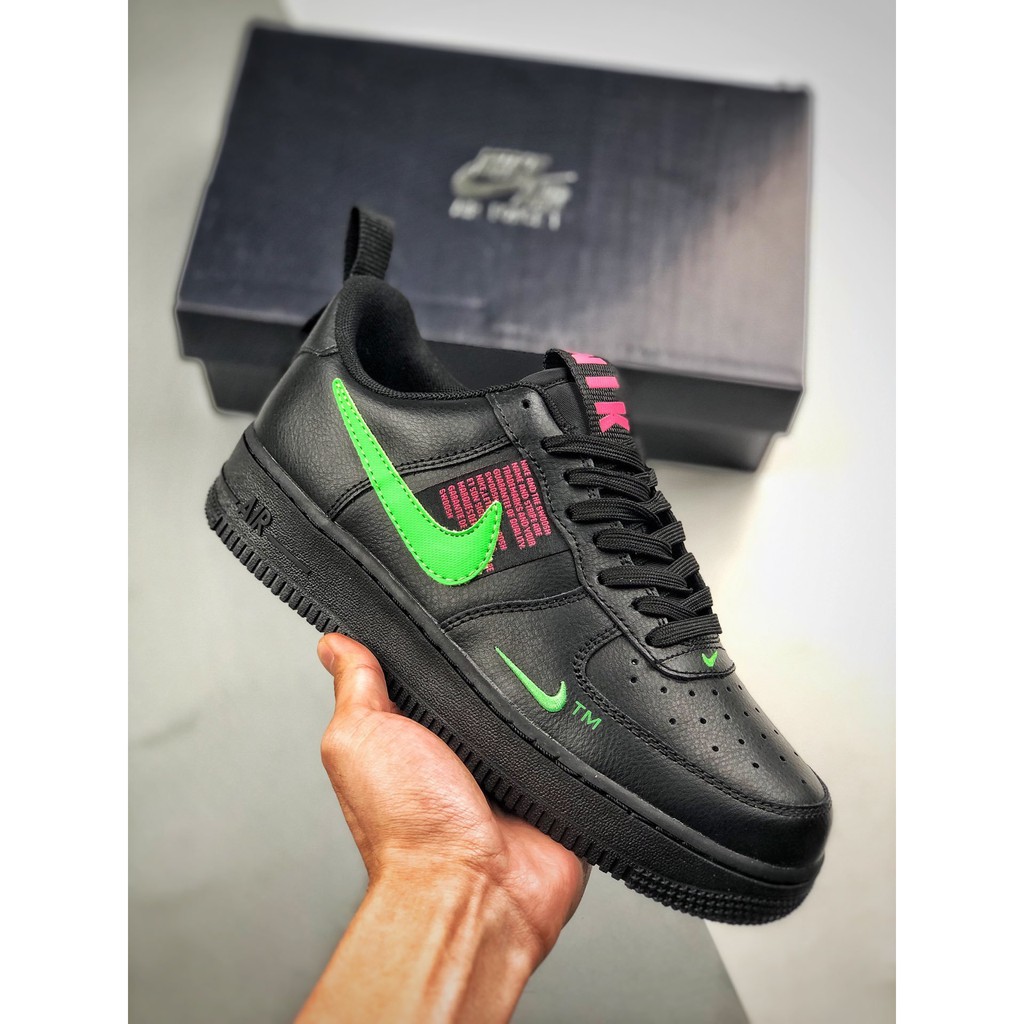 nike air force black and green