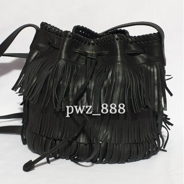 ralph lauren bucket bag black