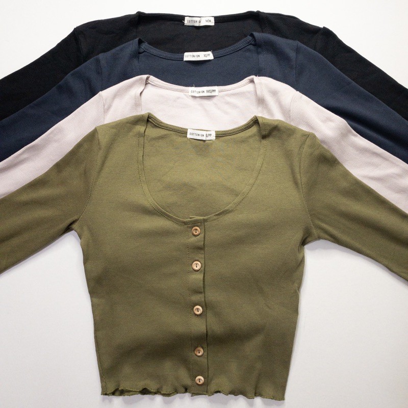 lettuce button cardigan