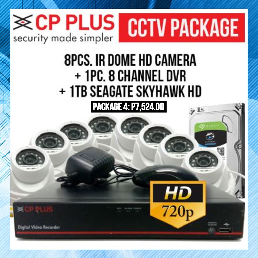 CP Plus CCTV Package 4 | Shopee Philippines