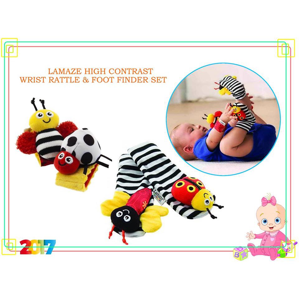 lamaze foot and wrist rattles